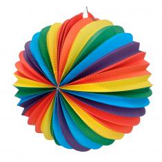 Rainbow paper balloon lantern - 25 cm