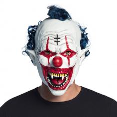 Latex mask with hair: Vampire Clown