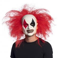 Latex mask with hair: Ruddy Clown