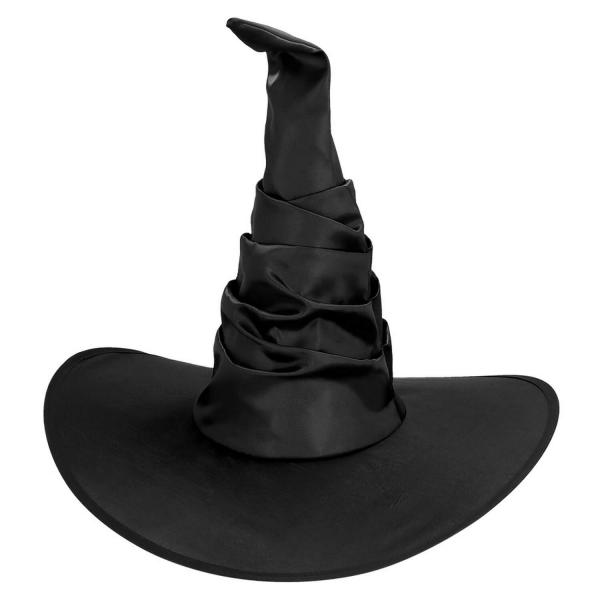 Salina Black Satin Witch Hat - Women - 00911