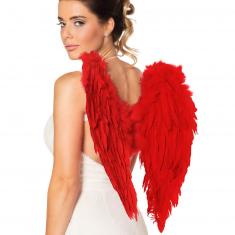 Red folded angel wings
