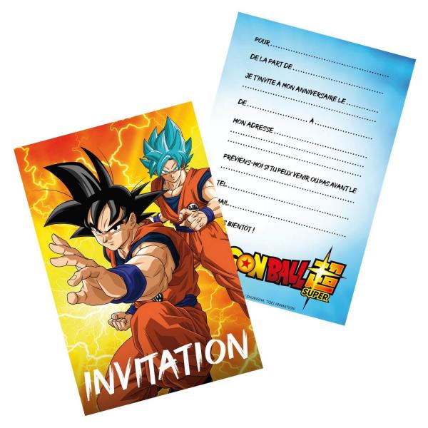 Invitations and envelopes - Dragon Ball™ x 8 - 12809-DB