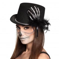 Glitter Hat - Skeleton Hand - Women