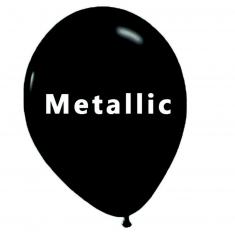 Latex balloons X40 - 26 cm - Metallic black