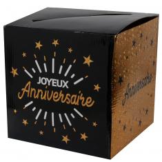 Sparkling Gold-Black Birthday Piggy Bank