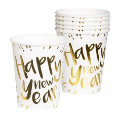 Happy New Year cups x6