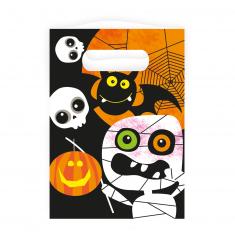 Plastic party bags x8 - Halloween