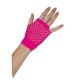 Miniature Pair Of Fishnet Mittens - Pink