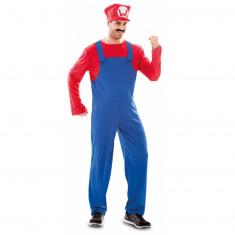 Red Plumber Costume - Men