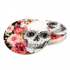 Day of the dead coasters x6
