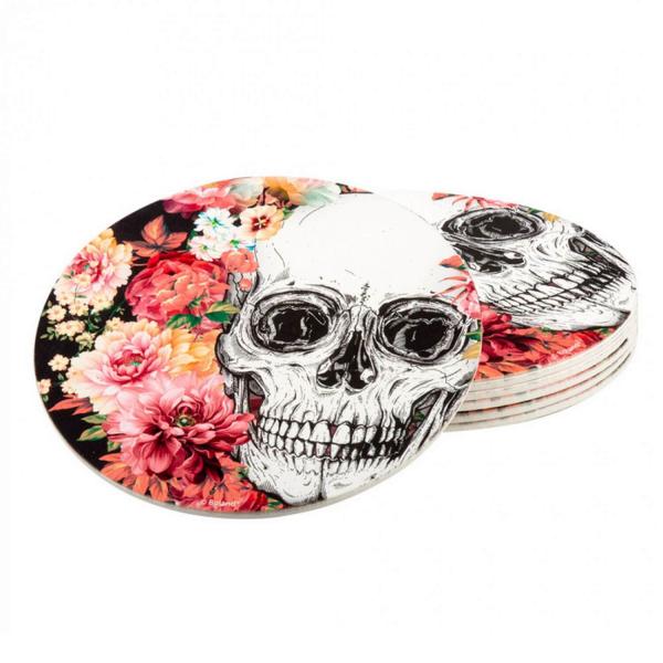 Day of the dead coasters x6 - 97080