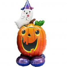 Foil balloon: Pumpkin and Ghost: 130 cm