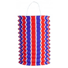 Blue White Red Striped Lantern