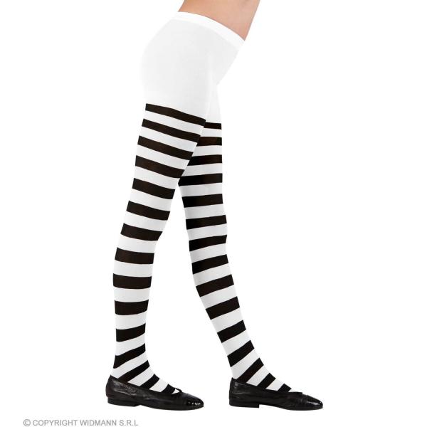 Black/White striped tights - Girl - 1228-Parent