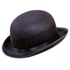 Adult Black Bowler Hat