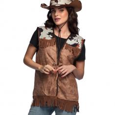 Brown Western Vest - Women