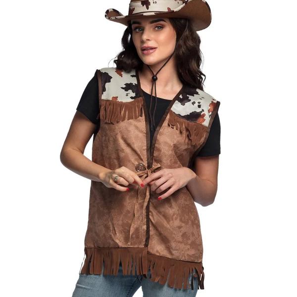 Brown Western Vest - Women - 54322-Parent