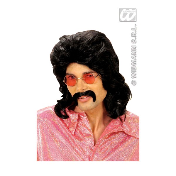 70s Wig And Mustache - S0806