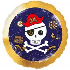 Round Standard Foil Balloon - Pirates Map - 43 cm