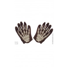Phosphorescent Skeleton Gloves – Gray – Child