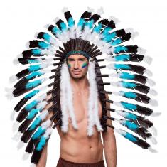 Snow Wolf Indian Headdress - Adult