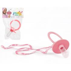 Giant pink baby pacifier - Adult