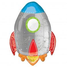 XL aluminum balloon: Blast off birthday: 73 cm