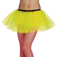 Neon Yellow Tulle Tutu Skirt