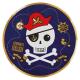 Miniature 8 round paper plates - Pirates map - 22.8 cm