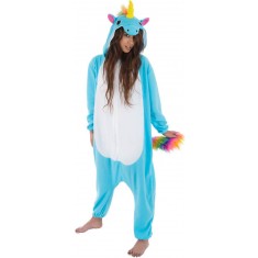 Blue Unicorn Kigurumi Costume - Adult