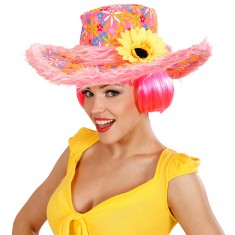 Sunflower Ibiza Hippie Hat - Pink
