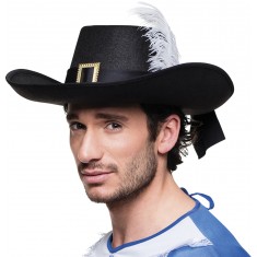 Musketeer Hat - Black Ribbon