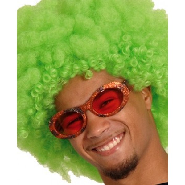 Extra Large Green Afro Wig - 86018