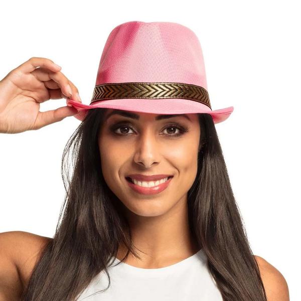 Pink Borsalino Hat - Adult - 01398