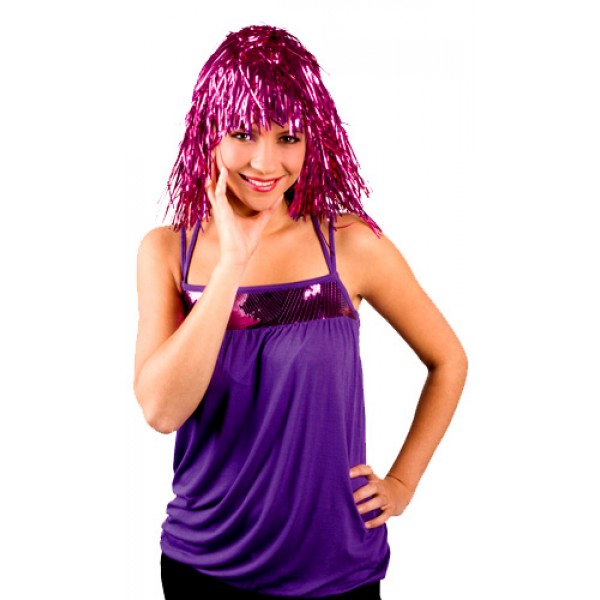 Pink Metal Wig - 85908