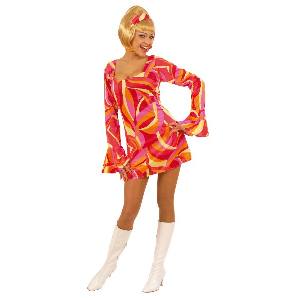 Seventies Dress (Pink) - 70s Costume (Disco) - 58041-Parent