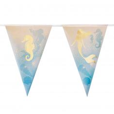 Pennant garland - aluminum - Mermaid