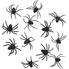 Plastic Spiders x 12
