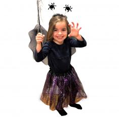 Spider costume set: Tutu, headband, wand - Girl