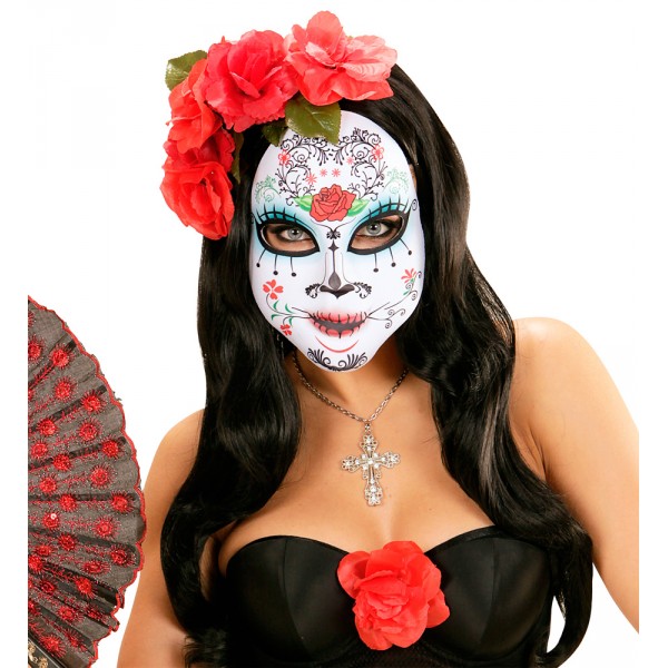 Printed Fabric Mask - Dia De Los Muertos - Women - 05707