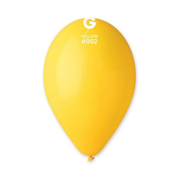 10 Standard Balloons - 30 Cm - Yellow - 302479GEM