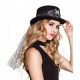 Miniature Glitter Top Hat - Spider - Women's