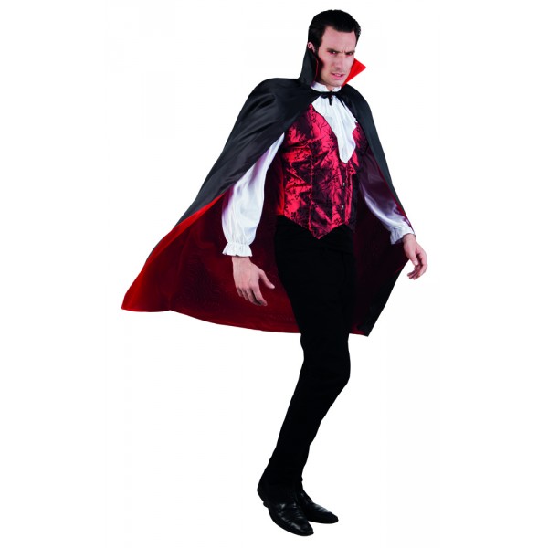 Red And Black Reversible Vampire Cape - 96934