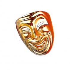 Gold Opera Mask: Laughter