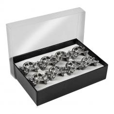 Set of 8 Skull Rings