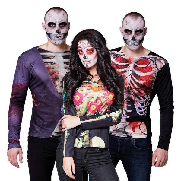 Set of realistic skeleton shirts - adult - Parent-84317