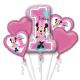 Miniature Bouquet of 5 Foil balloons - Minnie™ - 1st Birthday