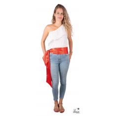 Fabric belt - red