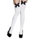Miniature Pair of Bow Stockings - White and black bow