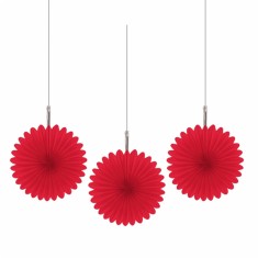 Red Rosette Pendant Lamp x5